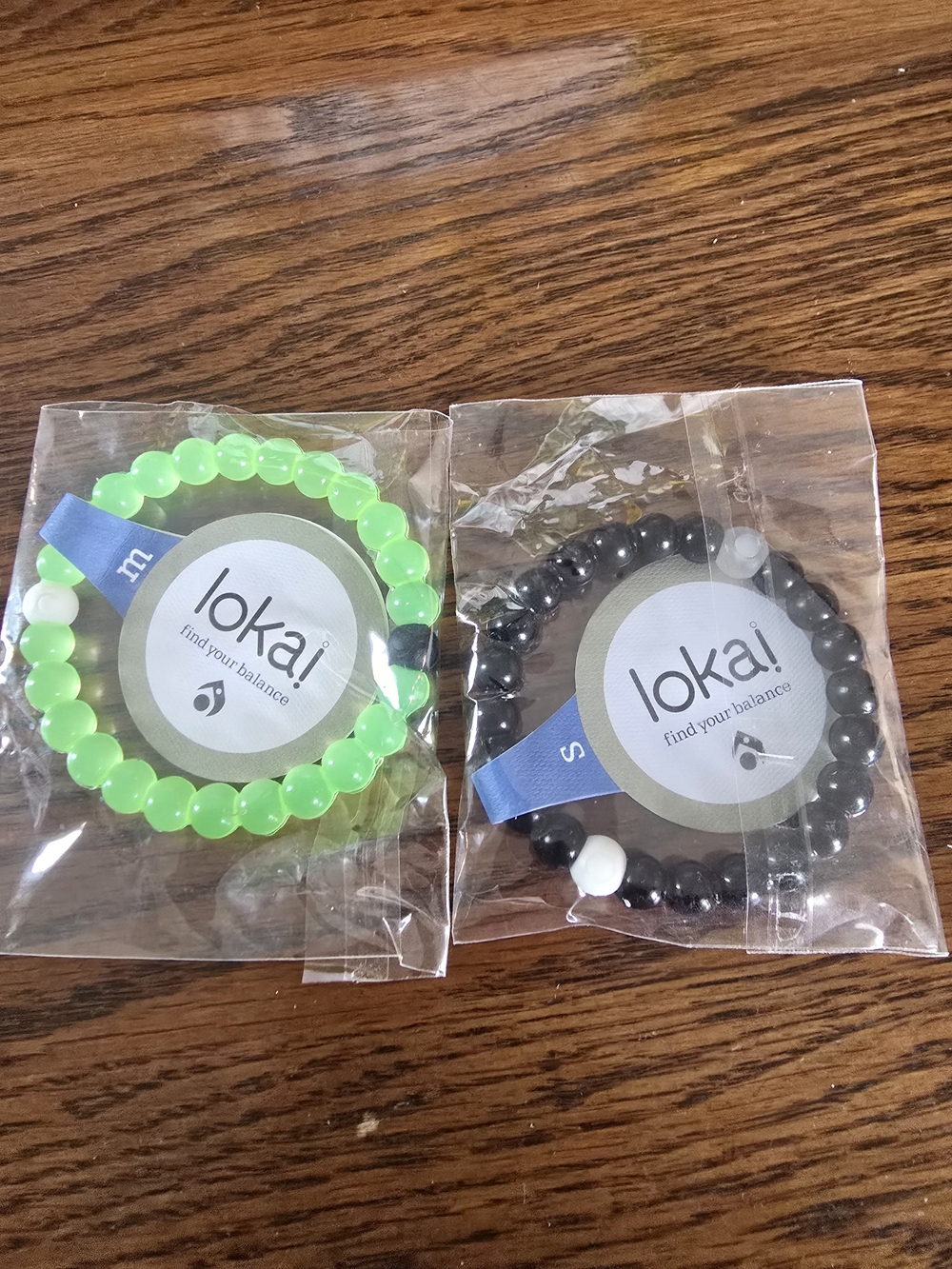 Lokai Kids Bracelet Duo - Neon Green & Black Beads
